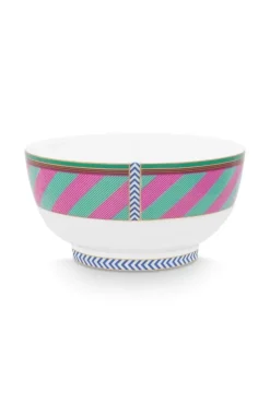 Pip Studio Kommen<Pip Chique Stripes Kom Roze/Groen 18Cm