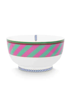Pip Studio Kommen<Pip Chique Stripes Kom Roze/Groen 20.5Cm