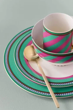 Pip Studio Theemokken<Pip Chique Stripes Mok Groot Roze/Groen 350Ml