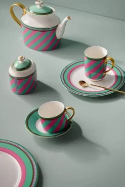 Pip Studio Suikerpotten<Pip Chique Stripes Suikerpot Roze/Groen