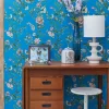 Pip Studio Vliesbehang<Botanical Print Vliesbehang Fel Blauw