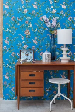 Pip Studio Vliesbehang<Botanical Print Vliesbehang Fel Blauw