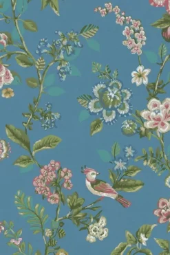 Pip Studio Vliesbehang<Botanical Print Vliesbehang Fel Blauw