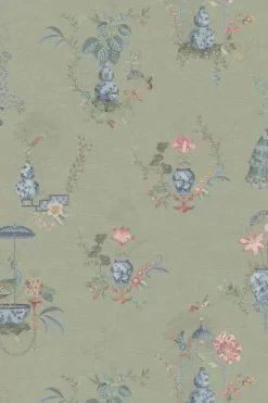 Pip Studio Vinylbehang<Chinese Porcelain Vinylbehang Licht Groen
