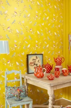 Pip Studio Vliesbehang<Early Bird Vliesbehang Geel