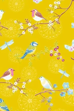 Pip Studio Vliesbehang<Early Bird Vliesbehang Geel