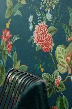 Pip Studio Vliesbehang<Floris Vliesbehang Donker Blauw