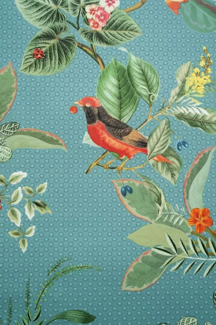 Pip Studio Vliesbehang<Floris Vliesbehang Petrol Blauw