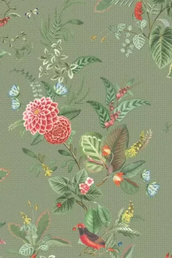 Pip Studio Vliesbehang<Floris Vliesbehang Groen