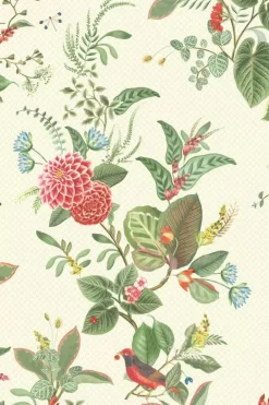 Pip Studio Vliesbehang<Floris Vliesbehang Wit