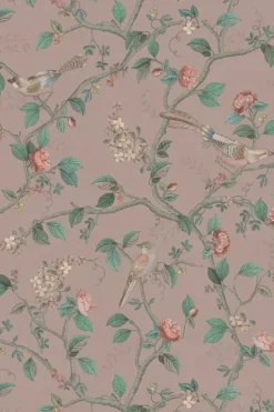Pip Studio Vliesbehang<Good Nightingale Vliesbehang Mauve Roze