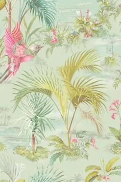 Pip Studio Vliesbehang<Palm Scene Vliesbehang Groen