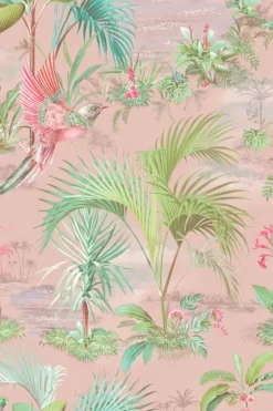 Pip Studio Vliesbehang<Palm Scene Vliesbehang Roze
