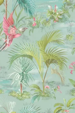 Pip Studio Vliesbehang<Palm Scene Vliesbehang Blauw