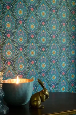 Pip Studio Vliesbehang<Raindrops Vliesbehang Donker Blauw