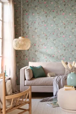 Pip Studio Vliesbehang<Tokyo Blossom Vliesbehang Jade Groen