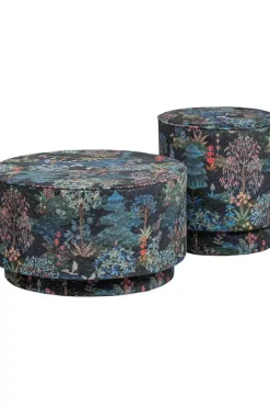 Pip Studio Poefen En Stoelen<Poef Large Pip Garden Donkerblauw