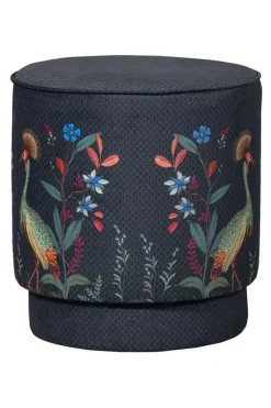 Pip Studio Poefen En Stoelen<Poef Medium Flirting Birds Blauw