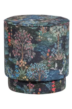 Pip Studio Poefen En Stoelen<Poef Medium Pip Garden Donkerblauw