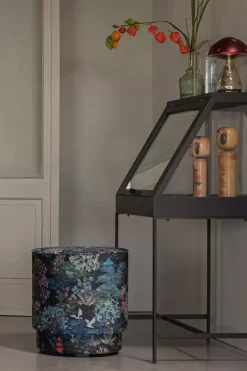 Pip Studio Poefen En Stoelen<Poef Medium Pip Garden Donkerblauw