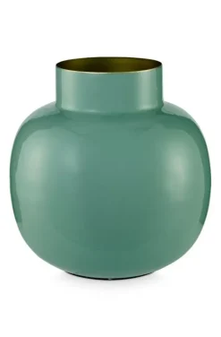 Pip Studio Grote Vazen<Ronde Vaas Metaal 25 Cm Groen