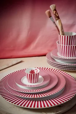 Pip Studio Dinerborden<Royal Stripes Dinerbord Donker 26.5Cm Roze
