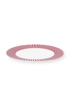 Pip Studio Dinerborden<Royal Stripes Dinerbord Donker 26.5Cm Roze