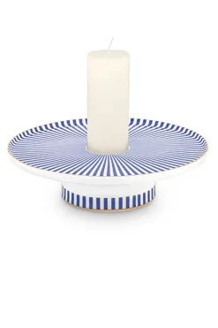Pip Studio Kandelaars<Royal Stripes Kaarshouder 13 Cm Blauw