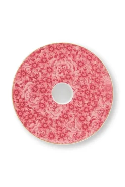 Pip Studio Kandelaars<Royal Stripes Kaarshouder Bloemen Roze 14Cm