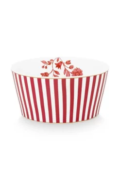 Pip Studio Kommen<Royal Stripes Kom Donker 12Cm Roze