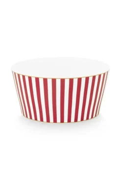 Pip Studio Kommen<Royal Stripes Kom Donker 12Cm Roze