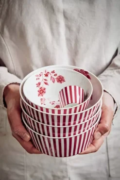 Pip Studio Kommen<Royal Stripes Kom Donker 15Cm Roze