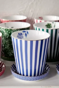 Pip Studio Sets Porseleinen Sets<Royal Stripes Mok & Theetip Blauw