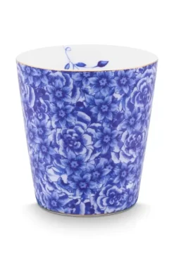 Pip Studio Sets Porseleinen Sets<Royal Stripes Mok Bloemen & Theetip Blauw