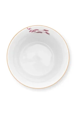 Pip Studio Theemokken<Royal Stripes Mok Bloemen & Theetip Donker Roze