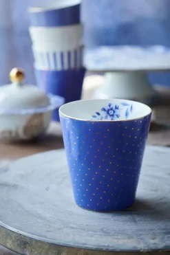 Pip Studio Koffiemokken<Royal Stripes Mok Dots Blauw