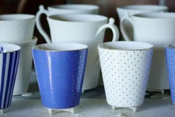 Pip Studio Koffiemokken<Royal Stripes Mok Dots Blauw