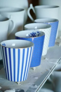 Pip Studio Koffiemokken<Royal Stripes Mok Klein Blauw