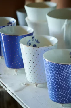 Pip Studio Koffiemokken<Royal Stripes Mok Klein Blauw