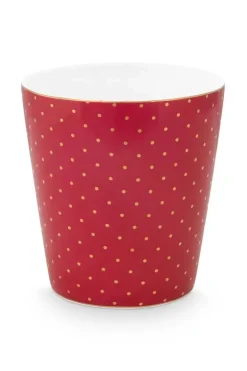 Pip Studio Koffiemokken<Royal Stripes Mok Stippen Donker Roze