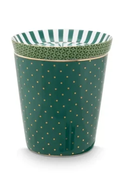 Pip Studio Sets Porseleinen Sets<Royal Stripes Mok Stippen & Theetip Groen