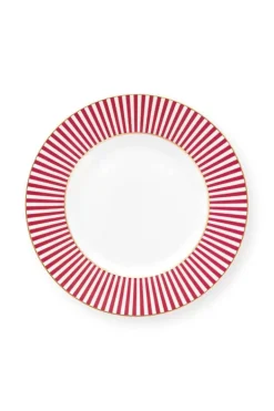 Pip Studio Gebaksborden<Royal Stripes Petit Four Donkerroze 12Cm