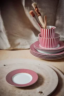Pip Studio Gebaksborden<Royal Stripes Petit Four Donkerroze 12Cm