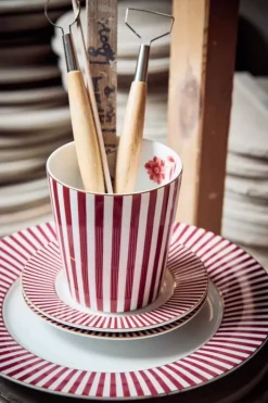 Pip Studio Gebaksborden<Royal Stripes Petit Four Donkerroze 12Cm