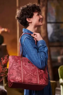 Pip Studio Shoppers<Shopper Medium Kyoto Festival Donker Roze