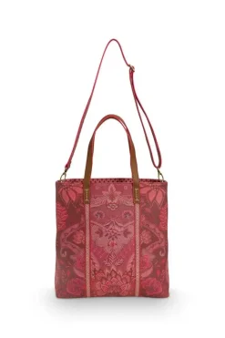 Pip Studio Shoppers<Shopper Vierkant Kyoto Festival Donker Roze
