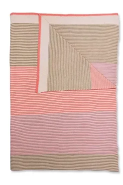 Pip Studio Plaids/Quilts<Throw Blockstripe Pastel Roze