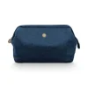 Pip Studio Beauty Cases<Toilettas Buidel Extra Groot Velvet Quiltey Days Blauw