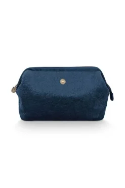 Pip Studio Beauty Cases<Toilettas Buidel Extra Groot Velvet Quiltey Days Blauw