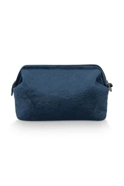 Pip Studio Beauty Cases<Toilettas Buidel Extra Groot Velvet Quiltey Days Blauw